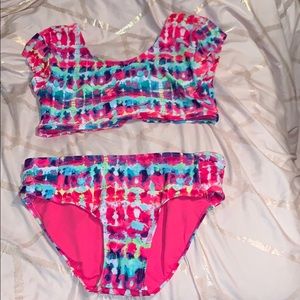 Justice tie dye swimsuit